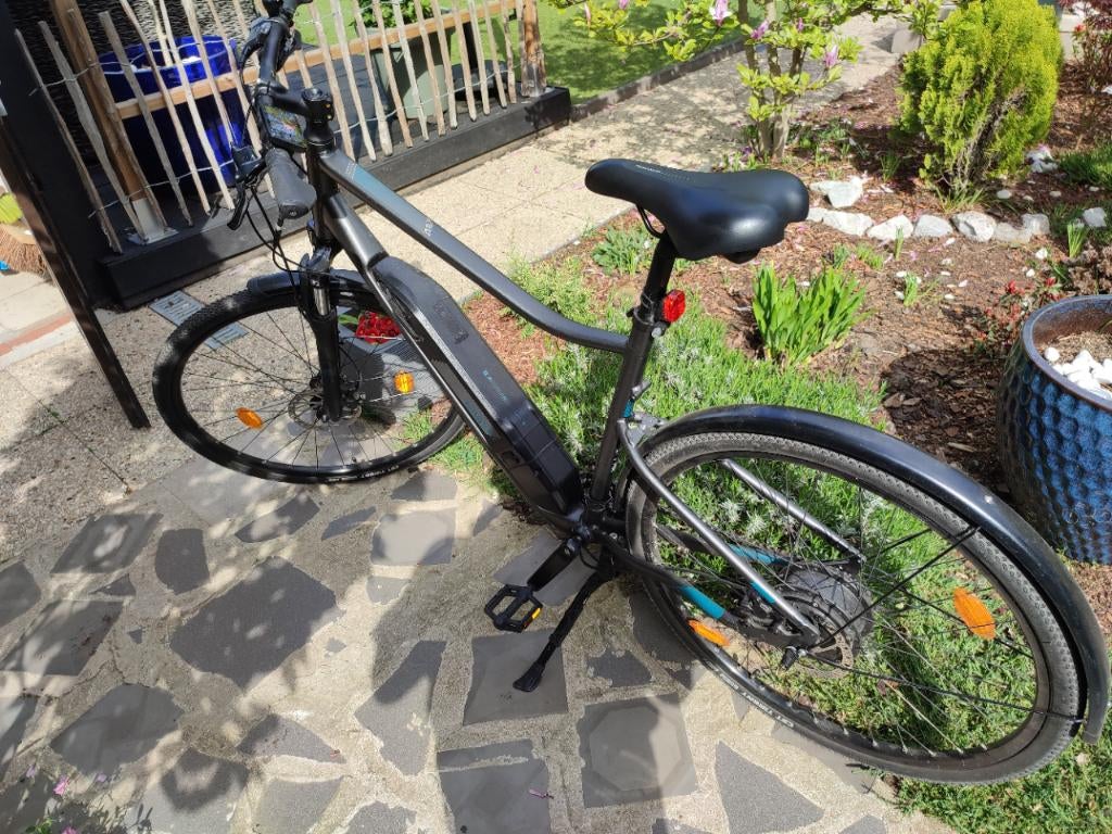 ELEKTRISCHE HYBRIDEFIETS 500 E GRIJS - RIVERSIDE, Vélos & Vélomoteurs, Vélos | Hommes | Vélos de sport & Vélo de randonnée, Utilisé