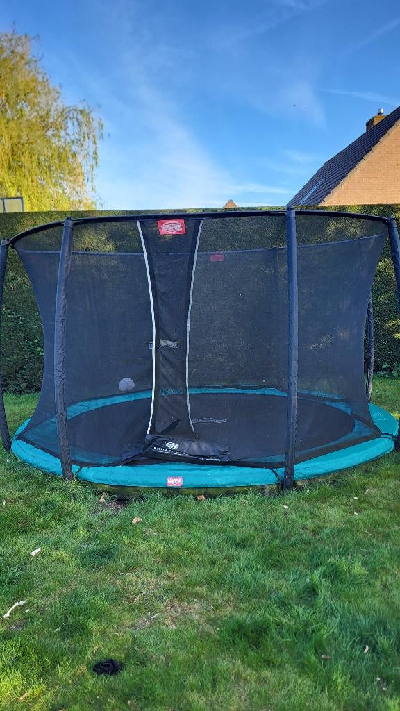 Trampoline Berg inground champion 3m80 met net, Kinderen en Baby's, Ophalen, Gebruikt