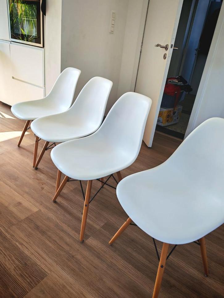 Lot de 6 chaises style scandinave blanches – Design moderne, Maison & Meubles, Chaises, Comme neuf, Cinq, Six Chaises ou plus