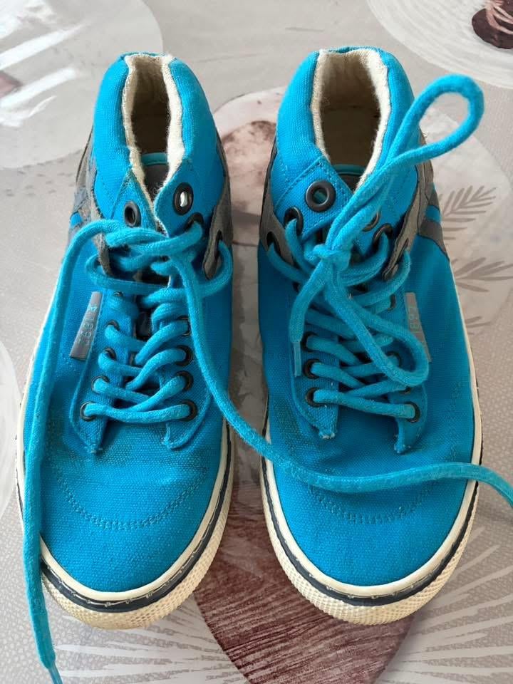 Patrick 1892 turkooisblauwe sneakers — lage prijs, Ophalen of Verzenden, Zo goed als nieuw