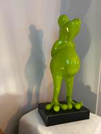 Moderne design kikker sculptuur – 66 cm – lime groen –, Antiek en Kunst, Ophalen