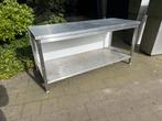 Inox tafel met stelvoeten, Ophalen, Inox Meubilair