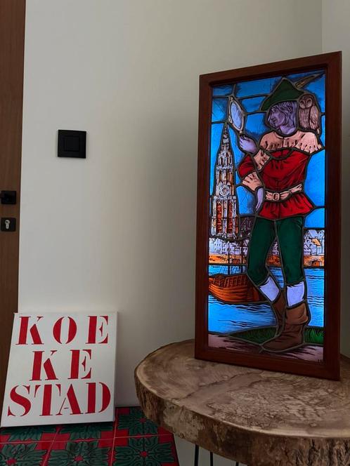 Antwerpse pracht in glas-in-lood, Huis en Inrichting, Woonaccessoires | Wanddecoraties, Ophalen