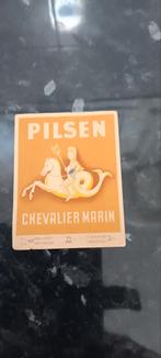Oud bieretiket pilsen Chevalier Marin Malines, Verzamelen, Biermerken, Ophalen of Verzenden, Zo goed als nieuw