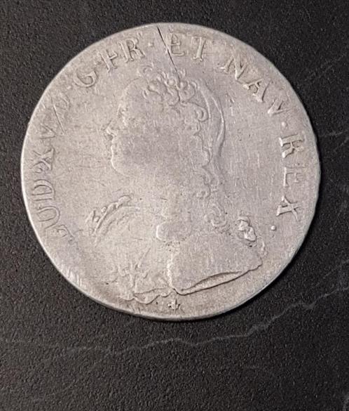 Lodewijk XV 1 écu 1727 muntteken 'K' Zilver, Postzegels en Munten, Munten | Europa | Niet-Euromunten, Losse munt, Frankrijk, Zilver