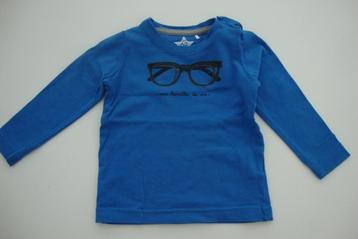 Blauwe t-shirt (bio-katoen, zachte stof) JBC maat 62 beschikbaar voor biedingen