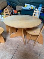 Houten kindertafel met stoelen, Ophalen, Gebruikt, Stoel(en)
