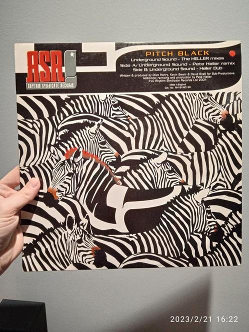 12" Pitch Black - Underground Sound - The Heller Mixes, Cd's en Dvd's, Vinyl | Dance en House, Gebruikt, Overige genres, 12 inch