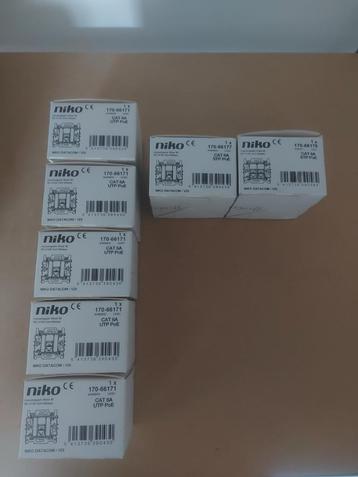 Niko RJ45-aansluitingen CAT6A - PoE++ antraciet! beschikbaar voor biedingen