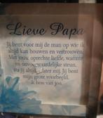 Mooi glazen kadertje met sierlijst..lieve papa, Enlèvement ou Envoi, Neuf