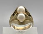 Bague vintage en or avec perles. 2026/73., Enlèvement ou Envoi, Autres couleurs, Comme neuf, Or