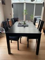 Table et chaises Ikea noires, Enlèvement, Utilisé