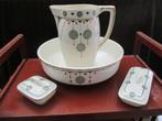 Antiek  BOCH & Fls  Steengoed  porcelain LAMPETSTEL  4 delig, Antiek en Kunst, Antiek | Keramiek en Aardewerk, Ophalen of Verzenden