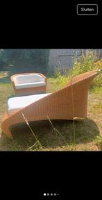 Chaise longue +tweezit. Rotan. In perfecte staat, Huis en Inrichting, Zetels | Zetels en Chaises Longues, Ophalen, Zo goed als nieuw