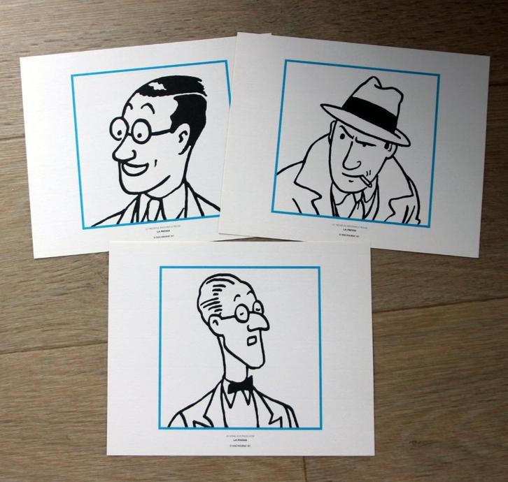 Tintin 3 tiré à part serigrafie Kuifje Hergé 2011, Verzamelen, Stripfiguren, Zo goed als nieuw, Kuifje, Verzenden