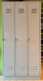 Vintage beige 3deurs locker kast 180x89x50, Ophalen, Gebruikt, Industrieel vintage