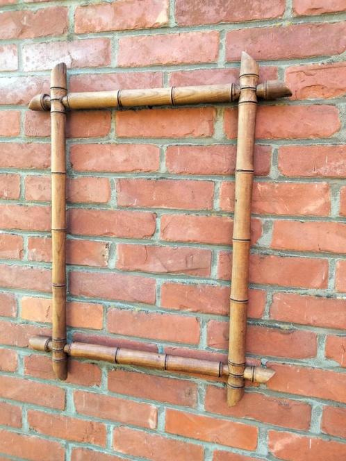1920s brocante faux bamboe houten kader, Antiek en Kunst, Antiek | Woonaccessoires, Ophalen of Verzenden