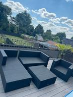 Lounge set 4 delig - zwart, Ophalen, Tuinset