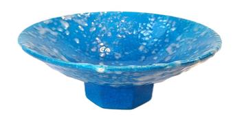 Art deco keramieken schaal – Boch - blauw craquelé glazuur beschikbaar voor biedingen