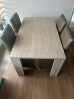 Eettafel met 4 stoelen te koop, Enlèvement, Utilisé
