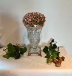 Boheemse handgeslepen  vaas met goudkleurige afwerking, Enlèvement, Comme neuf