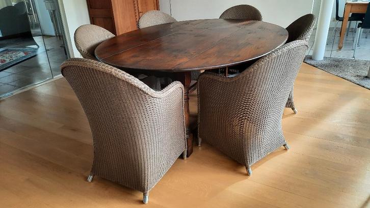 Vincent Sheppard Lloyd Loom eetkamer(tuin)stoelen - 6 st. CF, Huis en Inrichting, Stoelen, Zo goed als nieuw, Vijf, Zes of meer stoelen
