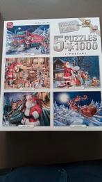 5-delige puzzel Kerstmis  (1000 stukjes), Ophalen of Verzenden, 500 t/m 1500 stukjes, Zo goed als nieuw, Legpuzzel