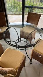 Ronde tafel, Maison & Meubles, Enlèvement, Comme neuf, Verre