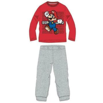 Super Mario Pyjama - Rood/Grijs - Maat 104