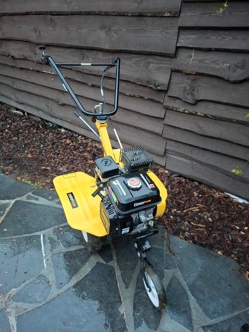 Powerplus POWXG7217 benzine tuinfrees 208cc + ploeg, Doe-het-zelf en Bouw, Gereedschap | Freesmachines, Zo goed als nieuw, Benzine