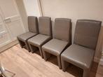 4 woonkamerstoelen in leder, Huis en Inrichting, Stoelen, Ophalen