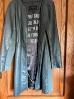 Grijs lederen manteltje M 36, Kleding | Dames, Jassen | Zomer, Ophalen, Zo goed als nieuw