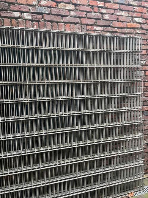 Zwaar hekwerkpaneel – 220  250 cm – verzinkt staal, Tuin en Terras, Tuinhekken en Hekwerk, Zo goed als nieuw, IJzer, Ophalen