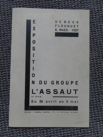 catalogue de l'exposition du groupe L'Assaut 1927 avec Baugn