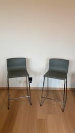 2 groene IKEA krukjes, Avec repose-pieds, 2 tabourets, Comme neuf, Enlèvement