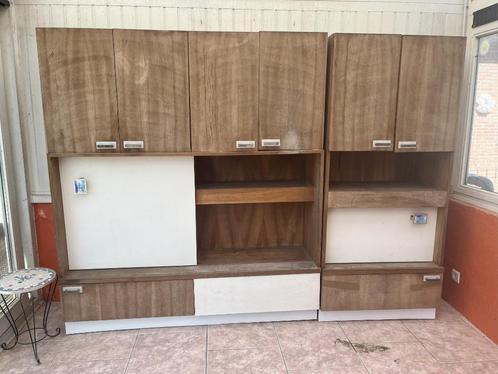 Vintage Jaren '50 meubel, Huis en Inrichting, Kasten | Dressoirs, Gebruikt, 200 cm of meer, Met lade(s), Met deur(en), Met plank(en)