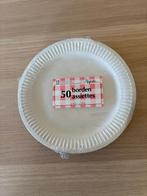 50 Kartonnen borden diam=23 cm, Neuf, Enlèvement, Autres types, Autres matériaux