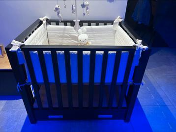 Baby park zwart, Kinderen en Baby's, Ophalen, Gebruikt, Vierkant, In hoogte verstelbaar