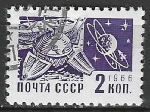 Sovjet-Unie 1966/1969 - Yvert 3161 - Lunik en Spoetnik (ST), Timbres & Monnaies, Timbres | Europe | Russie, Affranchi, Envoi