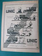 UNIC - publicité papier - 1929, Verzamelen, Overige typen, Gebruikt, Ophalen of Verzenden