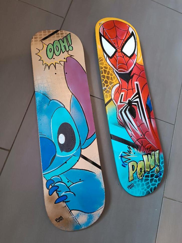 Skateboard op maat - PopArt-verf, Antiek en Kunst, Kunst | Schilderijen | Modern, Ophalen of Verzenden