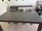 Moderne grijze eettafel (>10 pers) incl. bijhorend dressoir, Ophalen, Gebruikt