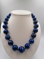 collier en lapis-lazuli naturel, Avec pierre précieuse, Bleu, Argent, Envoi
