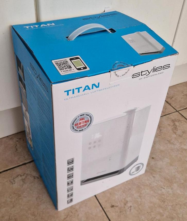 STYLIES TITAN digitaal ultrasoon 
Luchtbevochtiger, Elektronische apparatuur, Airco's, Zo goed als nieuw, Timer, Ophalen