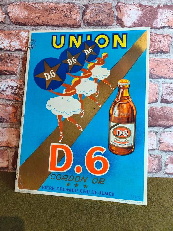 Union jumet chavepeyer reclamekaart, Verzamelen, Biermerken, Ophalen of Verzenden