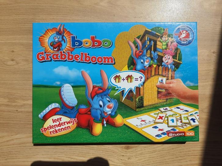 Bobo grabbelboom (rekenspel - studio 100), Hobby en Vrije tijd, Gezelschapsspellen | Bordspellen, Zo goed als nieuw, Een of twee spelers