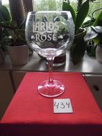 verre à ballon Larios Rose base de calice en verre H20cm Ø8,, Comme neuf, Autres types, Enlèvement ou Envoi