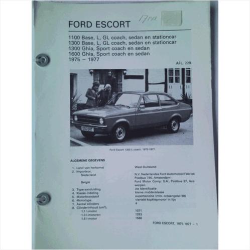 Ford Escort Vraagbaak losbladig 1975-1977 #1 Nederlands, Livres, Autos | Livres, Utilisé, Ford, Enlèvement ou Envoi