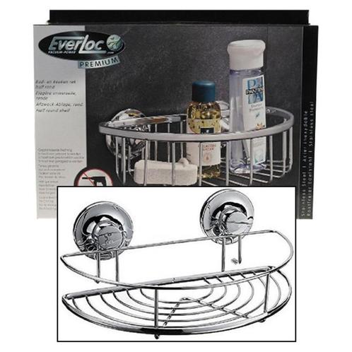 Everloc doucherek badkamerrek met zuignappen chroom 27 cm, Huis en Inrichting, Badkamer | Badtextiel en Accessoires, Nieuw, Overige typen