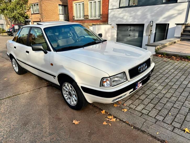 Audi 80 b4 2.0 essence 1992 oldtimer, Auto's, Audi, Particulier, Open dak, Benzine, Berline, 4 deurs, Handgeschakeld, Wit, Grijs